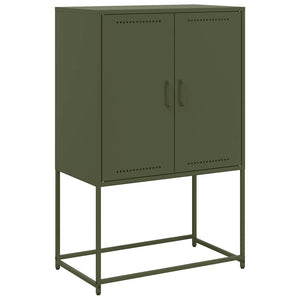 Olivgrünes Highboard 68,5x38,5x107 cm Stahl