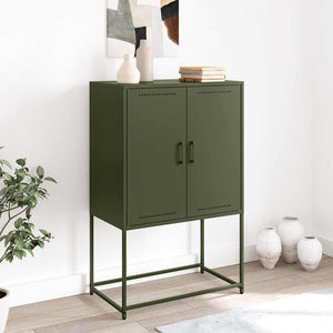 Olivgrünes Highboard 68,5x38,5x107 cm Stahl