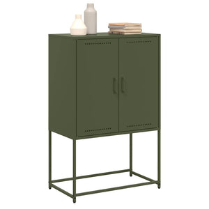 Olivgrünes Highboard 68,5x38,5x107 cm Stahl