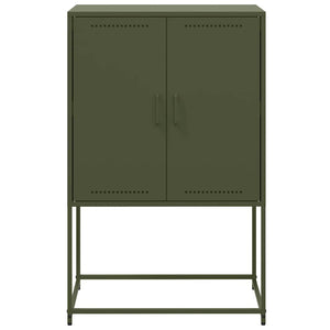 Olivgrünes Highboard 68,5x38,5x107 cm Stahl