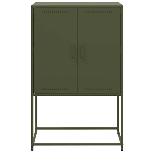 Olivgrünes Highboard 68,5x38,5x107 cm Stahl