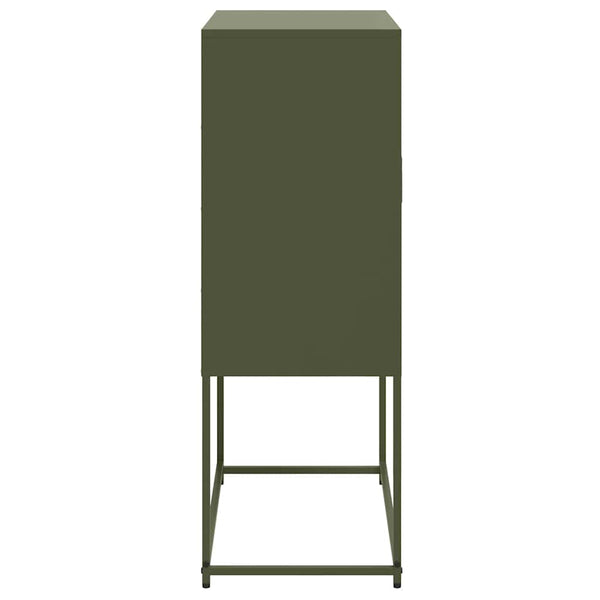 Olivgrünes Highboard 68,5x38,5x107 cm Stahl