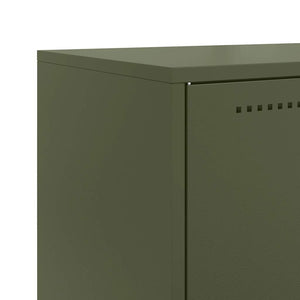 Olivgrünes Highboard 68,5x38,5x107 cm Stahl