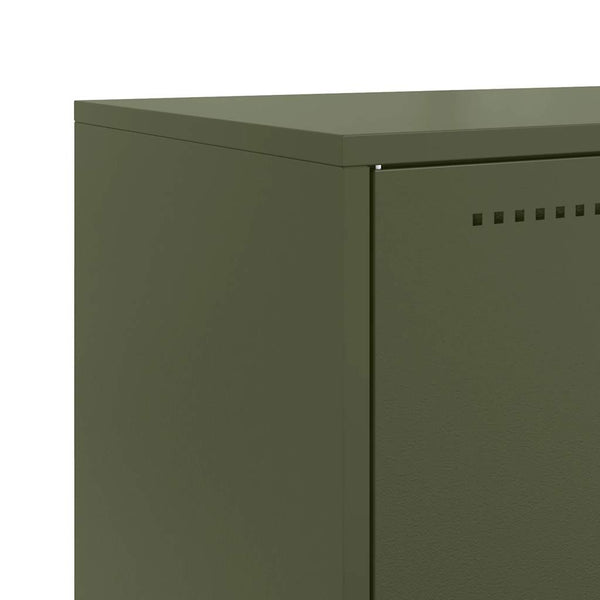 Olivgrünes Highboard 68,5x38,5x107 cm Stahl