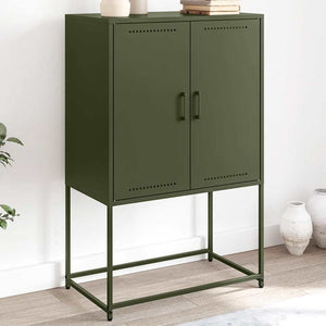 Olivgrünes Highboard 68,5x38,5x107 cm Stahl