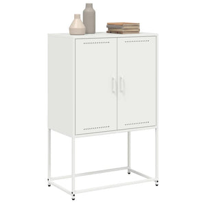 Weißes Highboard 68,5x38,5x107 cm Stahl