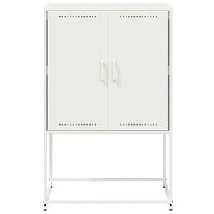 Weißes Highboard 68,5x38,5x107 cm Stahl