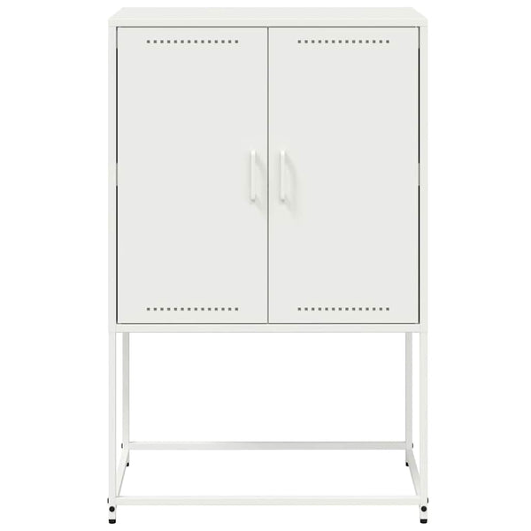 Weißes Highboard 68,5x38,5x107 cm Stahl