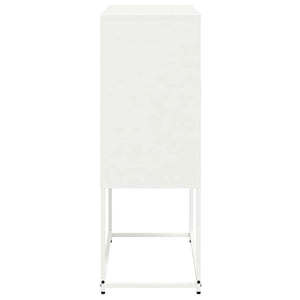 Weißes Highboard 68,5x38,5x107 cm Stahl
