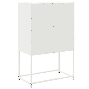 Weißes Highboard 68,5x38,5x107 cm Stahl