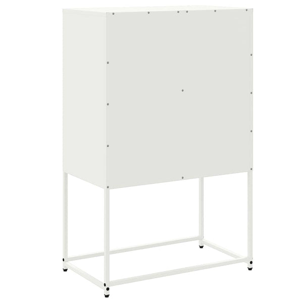 Weißes Highboard 68,5x38,5x107 cm Stahl
