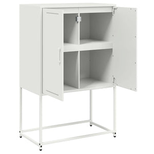 Weißes Highboard 68,5x38,5x107 cm Stahl