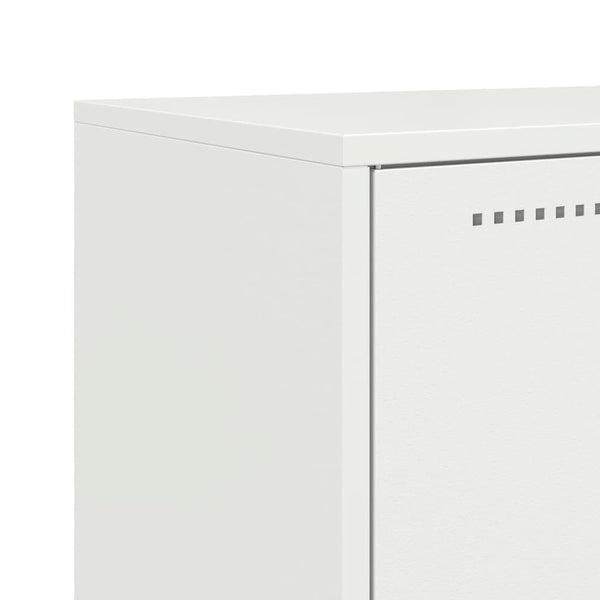 Weißes Highboard 68,5x38,5x107 cm Stahl