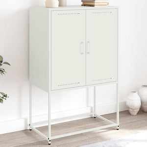 Weißes Highboard 68,5x38,5x107 cm Stahl