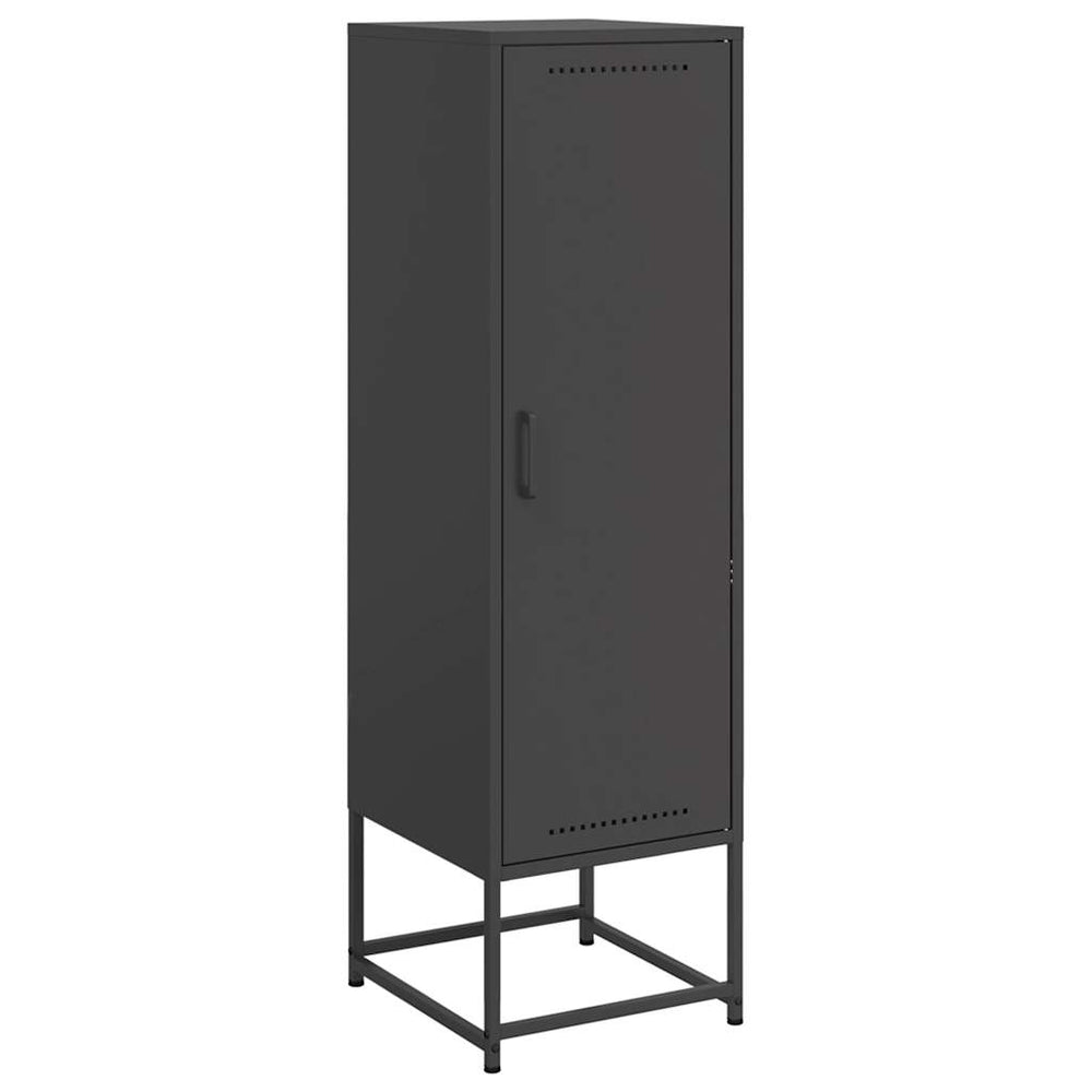 Schwarzes Highboard aus Stahl, 36x39x123 cm