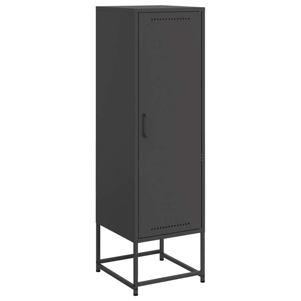 Schwarzes Highboard aus Stahl, 36x39x123 cm