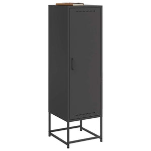 Schwarzes Highboard aus Stahl, 36x39x123 cm