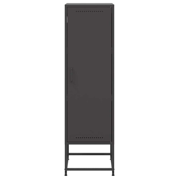 Schwarzes Highboard aus Stahl, 36x39x123 cm