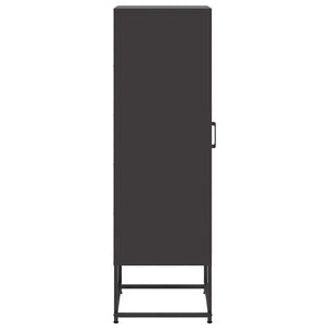 Schwarzes Highboard aus Stahl, 36x39x123 cm