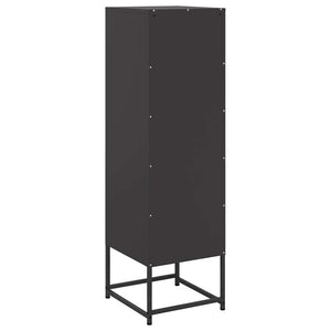 Schwarzes Highboard aus Stahl, 36x39x123 cm