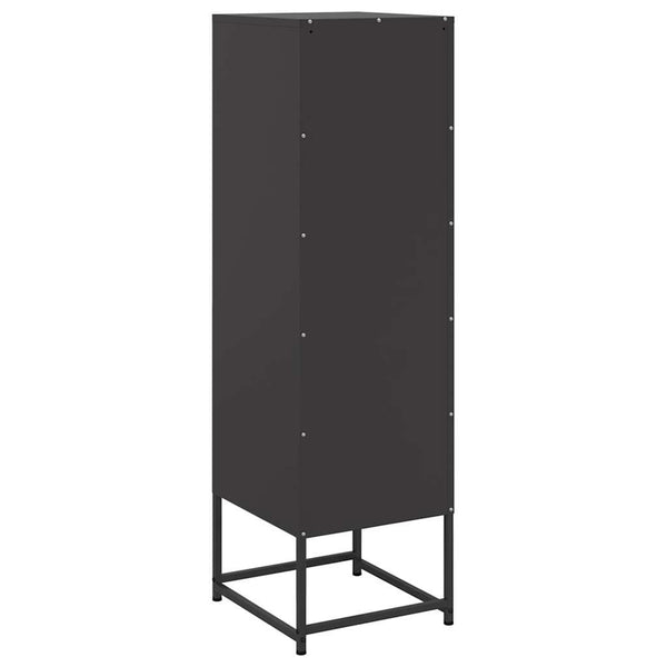 Schwarzes Highboard aus Stahl, 36x39x123 cm