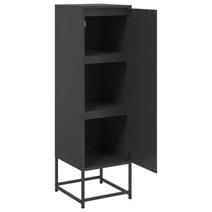 Schwarzes Highboard aus Stahl, 36x39x123 cm