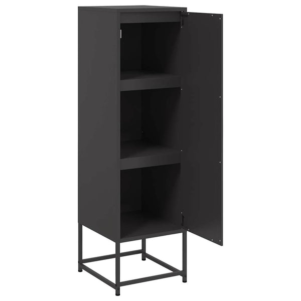 Schwarzes Highboard aus Stahl, 36x39x123 cm