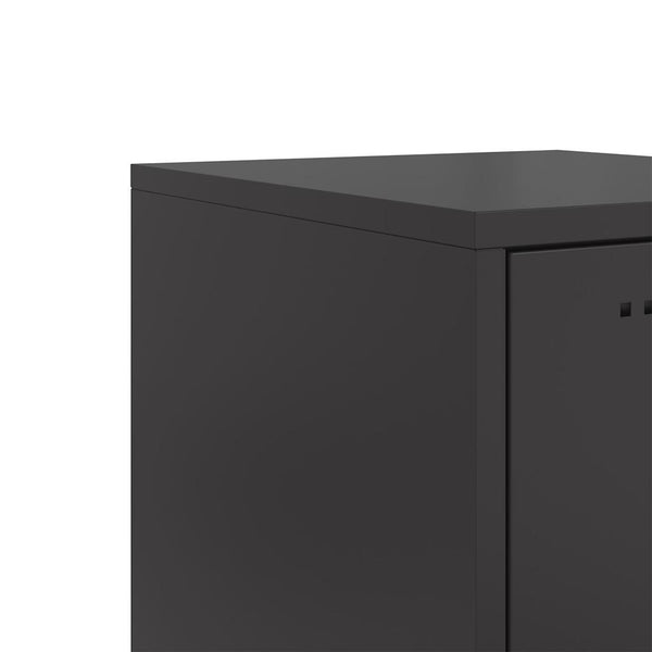 Schwarzes Highboard aus Stahl, 36x39x123 cm