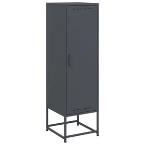 Anthrazitfarbenes Highboard aus Stahl, 36x39x123 cm