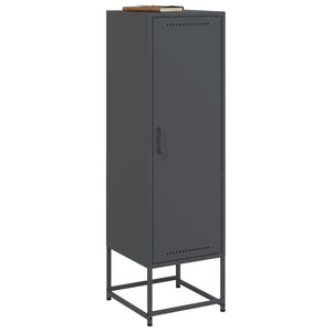 Anthrazitfarbenes Highboard aus Stahl, 36x39x123 cm