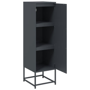 Anthrazitfarbenes Highboard aus Stahl, 36x39x123 cm