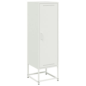 Weißes Highboard aus Stahl, 36x39x123 cm