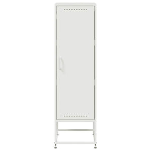 Weißes Highboard aus Stahl, 36x39x123 cm