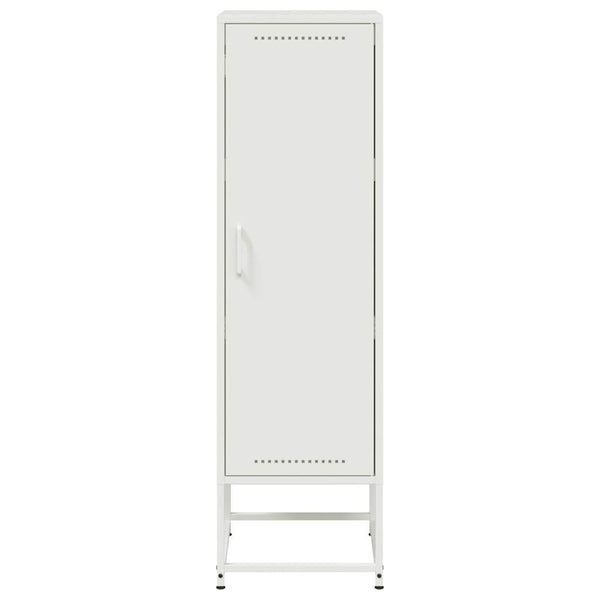 Weißes Highboard aus Stahl, 36x39x123 cm