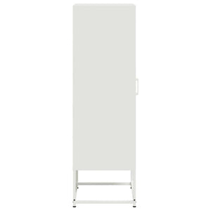 Weißes Highboard aus Stahl, 36x39x123 cm