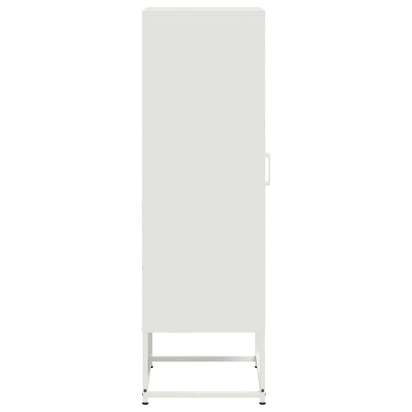 Weißes Highboard aus Stahl, 36x39x123 cm