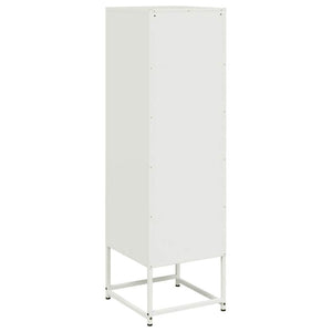 Weißes Highboard aus Stahl, 36x39x123 cm