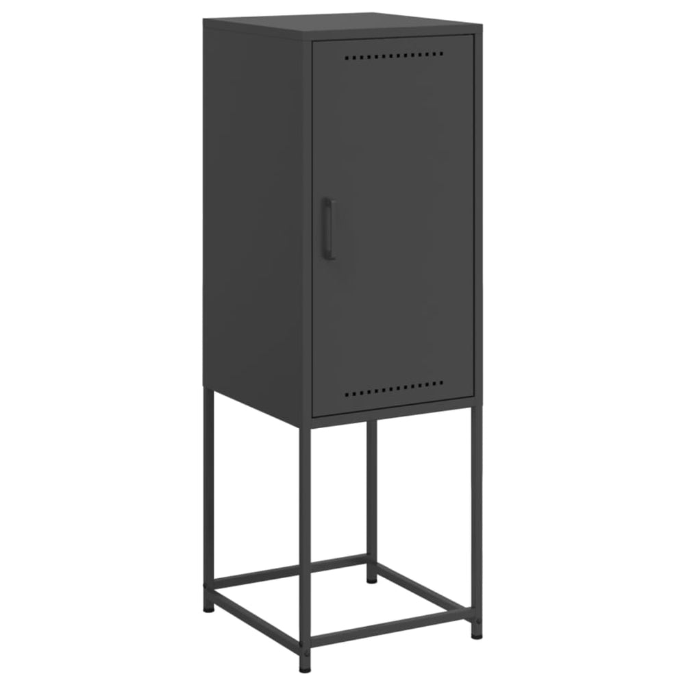 Schwarzes Highboard aus Stahl, 36x39x107 cm