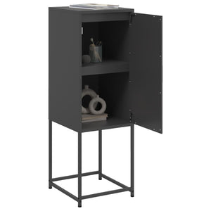 Schwarzes Highboard aus Stahl, 36x39x107 cm