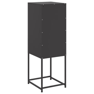 Schwarzes Highboard aus Stahl, 36x39x107 cm