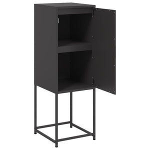 Schwarzes Highboard aus Stahl, 36x39x107 cm