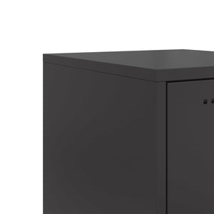 Schwarzes Highboard aus Stahl, 36x39x107 cm
