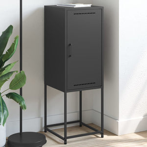 Schwarzes Highboard aus Stahl, 36x39x107 cm