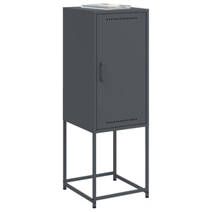 Anthrazitfarbenes Highboard 36x39x107 cm aus Stahl