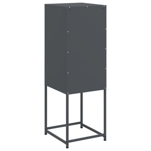 Anthrazitfarbenes Highboard 36x39x107 cm aus Stahl