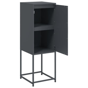 Anthrazitfarbenes Highboard 36x39x107 cm aus Stahl
