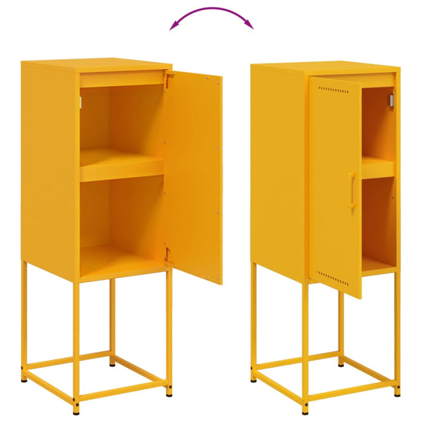 Senfgelbes Highboard 36x39x107 cm