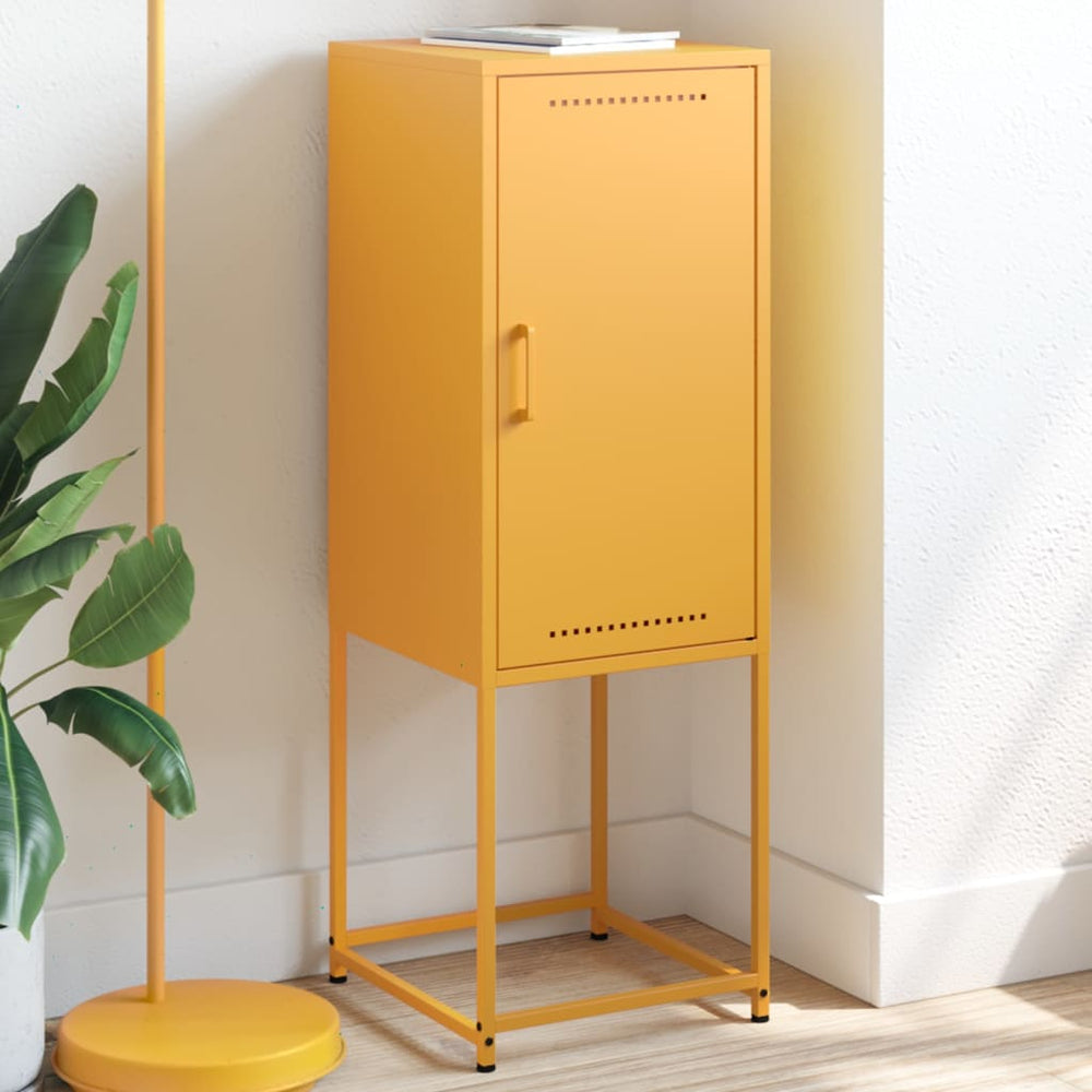Senfgelbes Highboard 36x39x107 cm