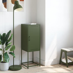 Olivgrünes Highboard 36x39x107 cm