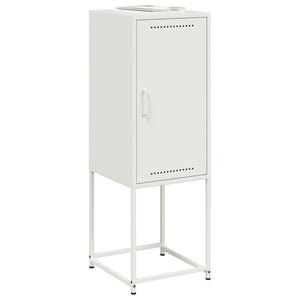 Weißes Highboard aus Stahl, 36x39x107 cm